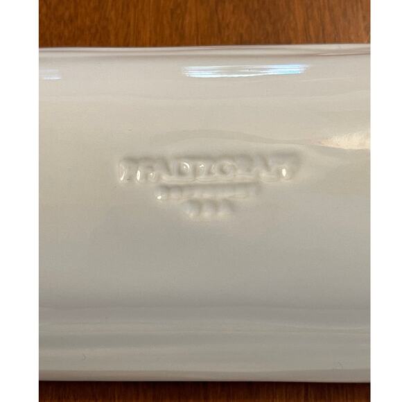 Pfaltzgraff Heritage White Footed Corn on the Cob Stonewear Holders Tray - Two - Picture 7 of 8